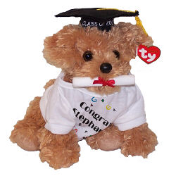 Congrats Grad ©Ty Inc. "Grad"  Plush Shaggy Dog