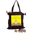 G11979 - Ghostly Tricks and Treats Personalized Black Canvas Trick or Treat Bag