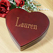 Single Name Heart Jewelry Box