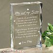Me and My Sister Keepsake Block