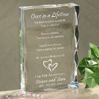 Once In A Lifetime Anniversary Keepsake Block