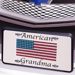 American Flag Personalized Military License Plate