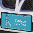 Cancer Survivor - Ovarian Cancer Awareness Personalized License Plate 425863