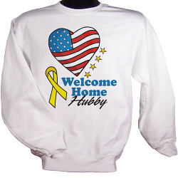 American Heart Welcome Home Personalized Military Sweatshirt