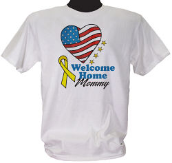 American Heart Welcome Home Personalized Military T-shirt 