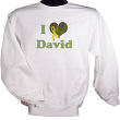 I Love You Personalized Military Sweatshirt