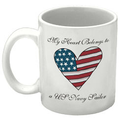My American Heart Personalized Military Ceramic Coffee Mug