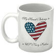 My American Heart Personalized Military Ceramic Coffee Mug
