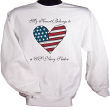 My American Heart Personalized Military Sweatshirt
