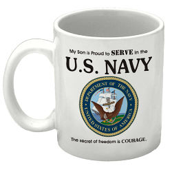 Proud To Serve Personalized Military Ceramic Coffee Mug
