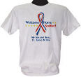 31853X - Red, White and Blue Ribbon Personalized Military T-shirt