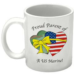 Two Hearts Personalized Military Ceramic Coffee Mug