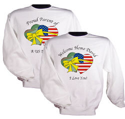 Two Hearts Personalized Military Sweatshirt