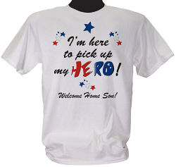 Welcome home My Hero Personalized Military T-shirt 