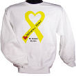 51845X - Yellow Ribbon Welcome Home Personalized Military Sweatshirt