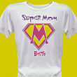 Super Mom Shirt Personalized Scoop Neck T-Shirt 91734X