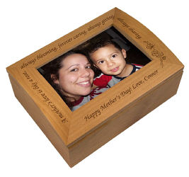 A Mother's Love is Like A Rose Photo Keepsake Box