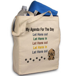 Agenda For The Day Personalized Canvas Tote Bag