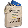 81172 - Agenda For The Day Personalized Canvas Tote Bag