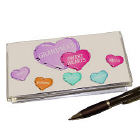 Candy Hearts Personalized Checkbook Cover