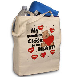 Close To My Heart Personalized Canvas Valentine Tote Bag