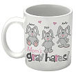 23850 - Gray Hares Personalized Ceramic Coffee Mug