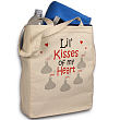 811492 - Kisses of My Heart Personalized Canvas Tote Bag