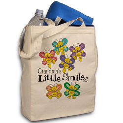 Little Smiles Personalized Canvas Tote Bag