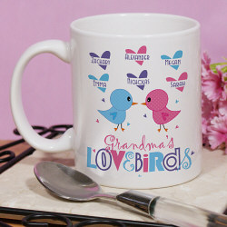 Love Birds Personalized Coffee Mug