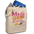 816022 - Shop til' You Drop Personalized Canvas Tote Bag
