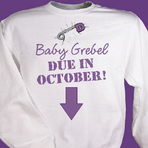 Due in... Maternity Personalized Sweatshirt