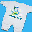 Prince of the King Personalized Fleece Romper
