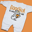 Bootiful Ghost Personalized Halloween Fleece Romper