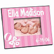 413890 - New Baby Girl Rattle and Bow Personalized Printed Frame