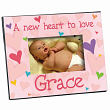 New Baby "She's All Heart" Personalized Printed Frame