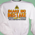 Construction Worker Personalized Sweatshirt