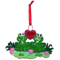 Frog Couple Christmas Ornament