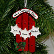 825293X - Personalized Red Sled Family Ornament  