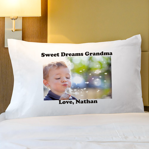 Photo Pillowcase with Custom Caption Personalized Picture Pillowcase