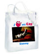 I Love My Cat Personalized Photo Tote Bag