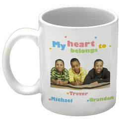 My Heart Personalized Photo Coffee Mug