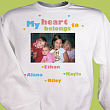 My Heart Personalized Photo Sweatshirt 51484X