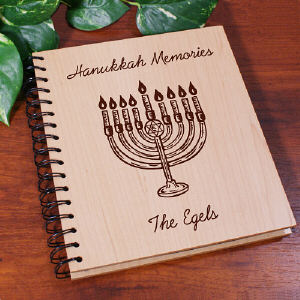 Hanukkah Memories Personalized Wood Photo Album