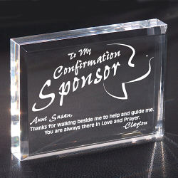 Confirmation Sponsor Keepsake