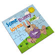 66811 - Some Bunny Loves Him Personalized Square Shaped Easter Wood Jig Saw Puzzle
