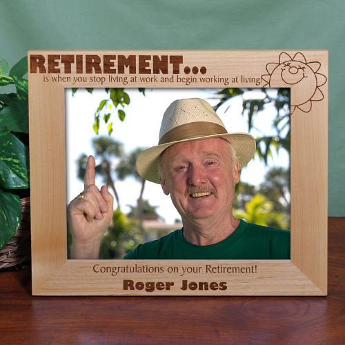 Personalized Retirement Wood Picture Frames