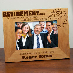 Personalized Retirement Wood Picture Frame