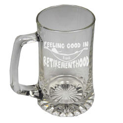 Retirement Glass Personalized  Beer Mug