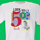 Look Who's ? Birthday Personalized Photo T-shirt