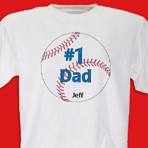 1 Baseball Fan Personalized Adult T-shirt